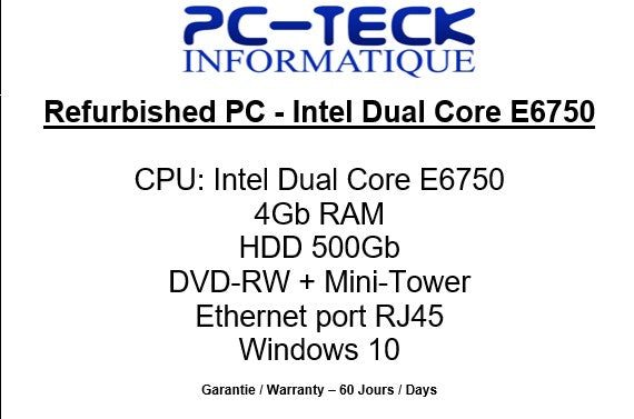 Refurbished PC - HP Intel Dual Core E6750