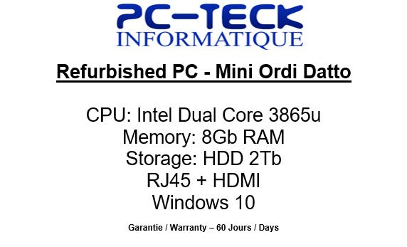 Refurbished PC - Mini Ordi Datto