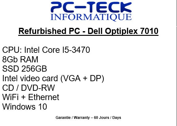 Refurbished PC - Dell Optiplex 7010