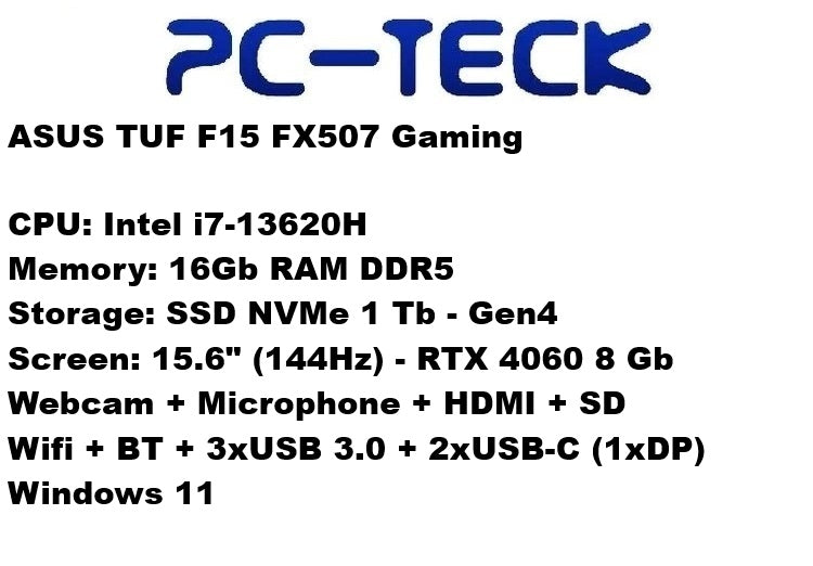 ASUS TUF F15 FX507 - Laptop