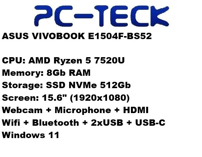 ASUS VIVOBOOK E1504F-BS52 - Laptop
