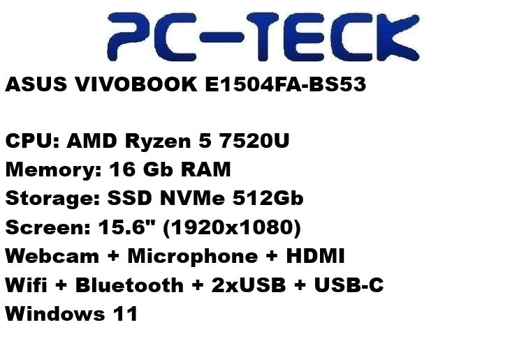 ASUS VIVOBOOK E1504FA-BS53 - Laptop