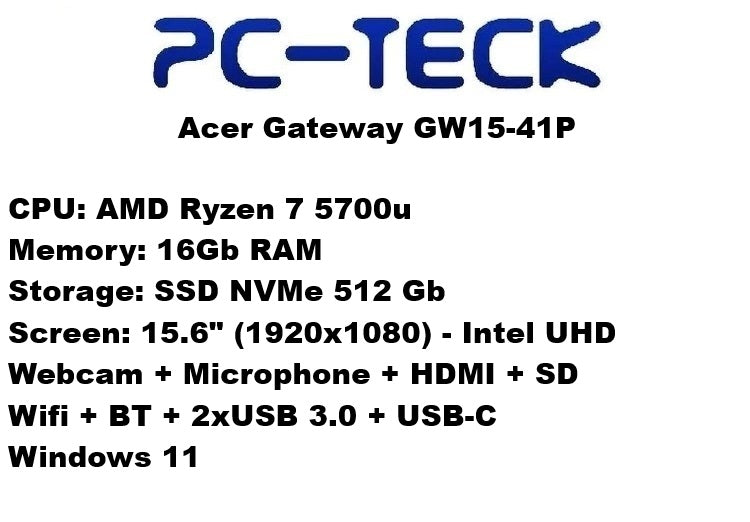 Acer Gateway GW15-41P - Laptop