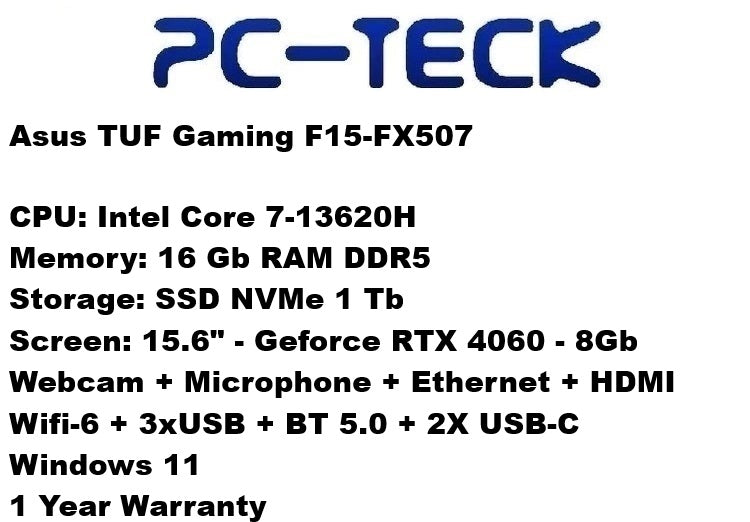 Asus TUF Gaming F15-FX507 - Laptop