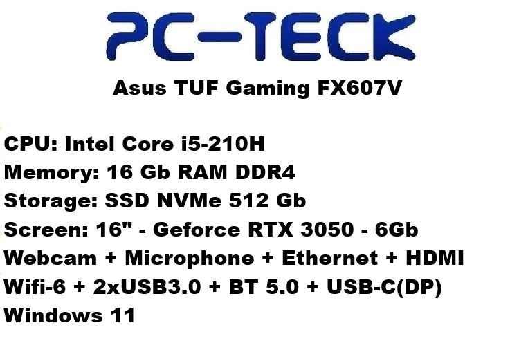 Asus TUF Gaming FX607V - Laptop