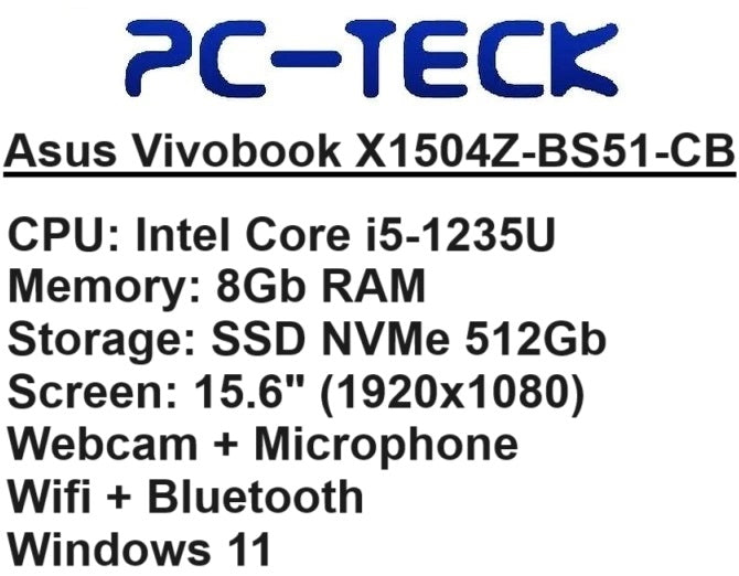 Asus Vivobook X1504Z - Laptop