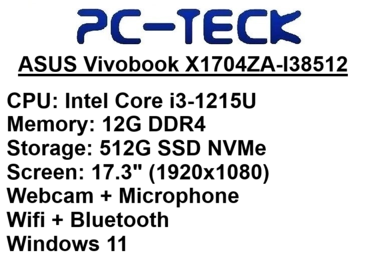ASUS Vivobook X1704ZA-I38512 - Laptop