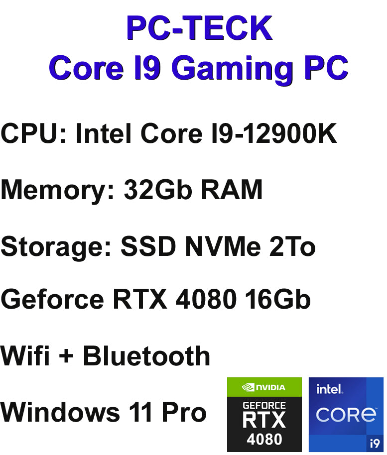 PC-TECK - Core I9 Gaming PC
