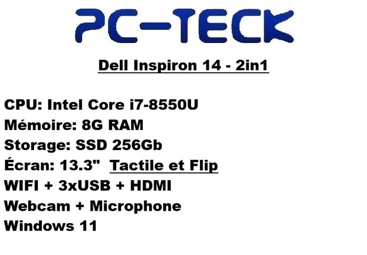 Dell Inspiron 14 2-en-1 – Ordinateur portable reconditionné