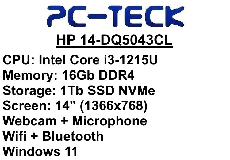 HP 14-DQ5043CL - Laptop