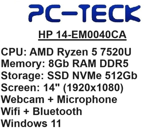 HP 14-EM0040CA - Laptop