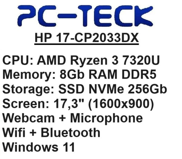 HP 17-CP2033DX - Laptop