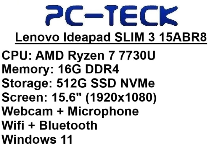 Lenovo Ideapad SLIM 3 15ABR8 - Laptop