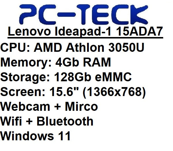 Lenovo Ideapad-1 15ADA7 - Laptop