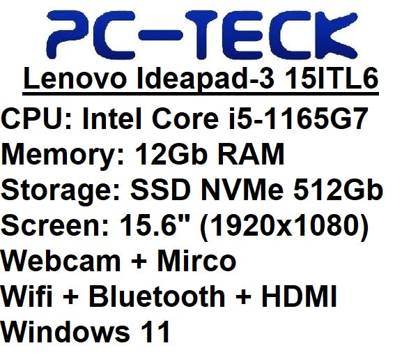 Lenovo Ideapad-3 15ITL6 - Laptop