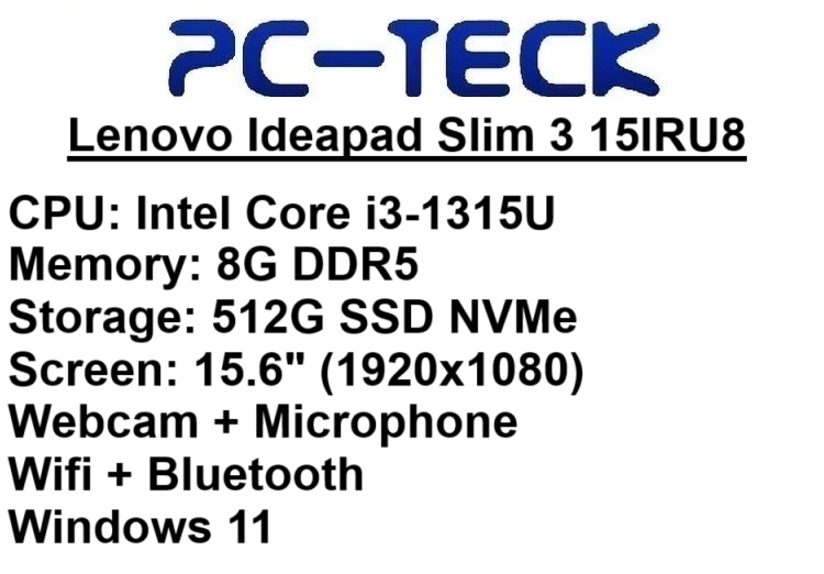 Lenovo Ideapad Slim 3 15IRU8 - Laptop