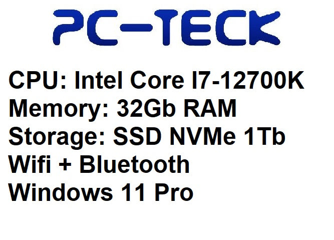 PC-TECK - Core I7 Desktop PC