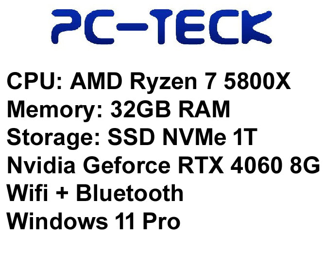 PC-TECK - AMD Ryzen-7 RTX Gaming PC