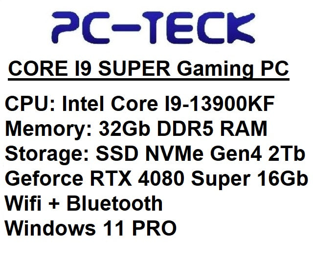 PC-TECK - Core I9 Gaming PC