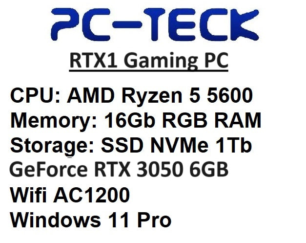 PC-TECK - RTX1 Gaming PC