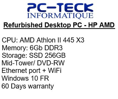 Refurbished PC - HP AMD Athlon II 445 X3