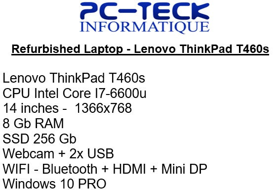 Refurbished Laptop - Lenovo ThinkPad T460s