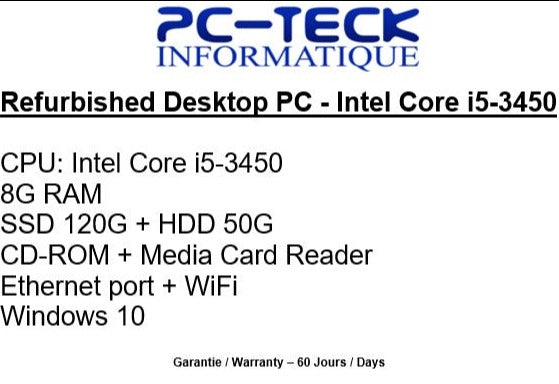 Ordinateur reconditionné - Intel Core i5-3450