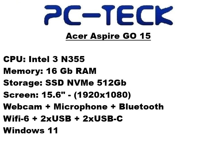 Acer Aspire GO 15 - Laptop