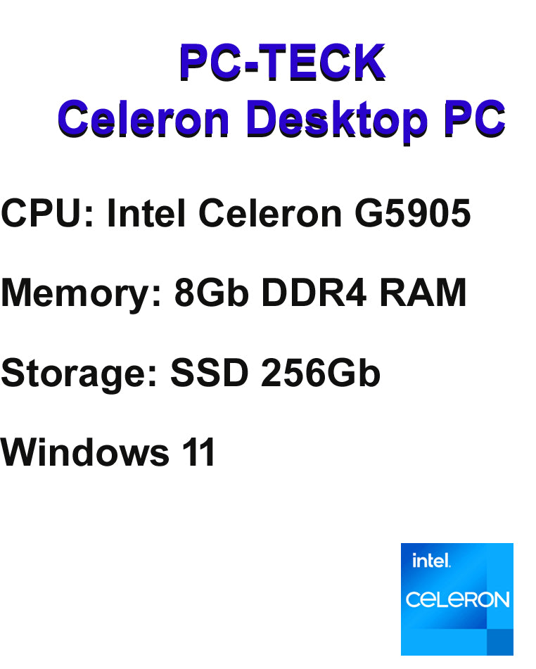 PC-TECK - Ordinateur de bureau Celeron