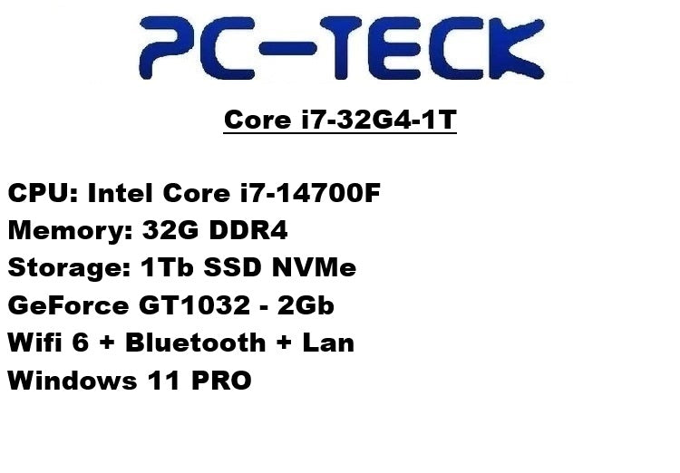 PC-TECK - Core i7-14700F - Desktop PC