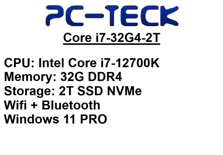 PC-TECK - Core i7-32G4-2T - Desktop PC