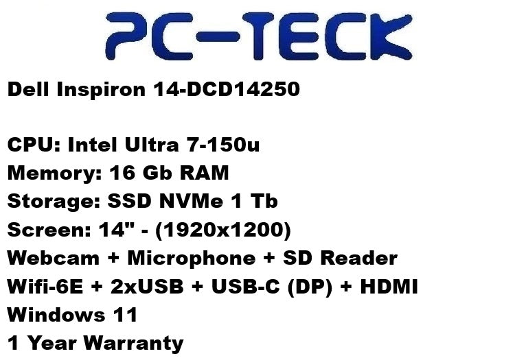 Dell Inspiron 14-DCD14250 - Laptop