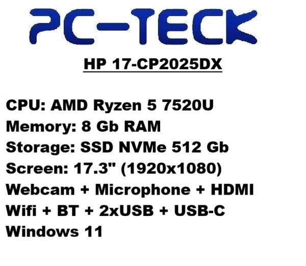 HP 17-CP2025DX - Ordinateur portable