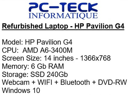 Portable reconditionné - HP Pavilion G4