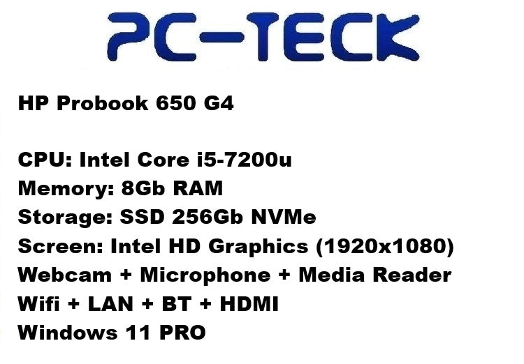 HP Probook 650 G4 - Ordinateur portable reconditionné