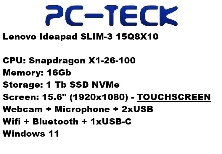 Lenovo Ideapad SLIM-3 15Q8X10 - Laptop