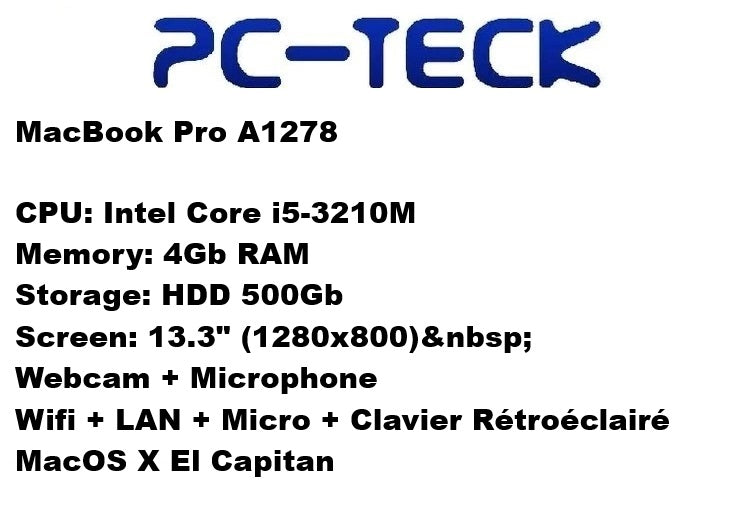 MacBook Pro A1278 - Refurbished Laptop
