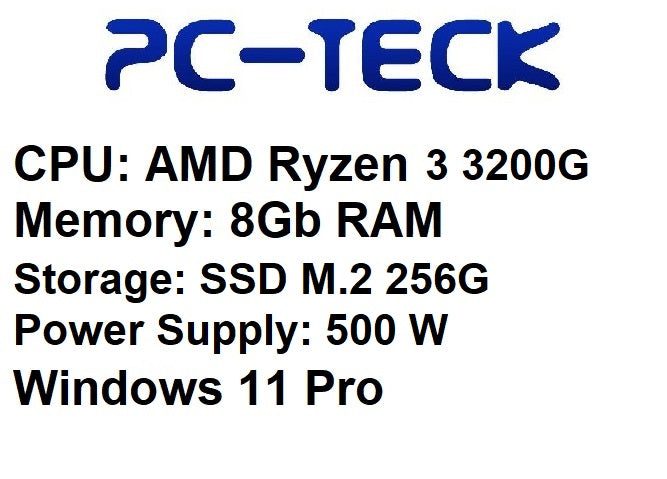 PC-TECK - Ryzen 3 Desktop PC