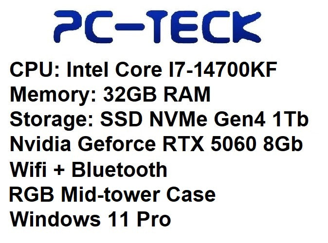 PC-TECK - PC de jeu Core I7 Ti