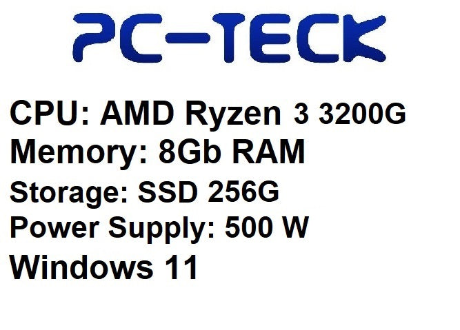 PC-TECK - Ryzen 3 Desktop PC