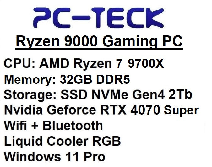 PC-TECK - Ryzen 9000 Gaming PC