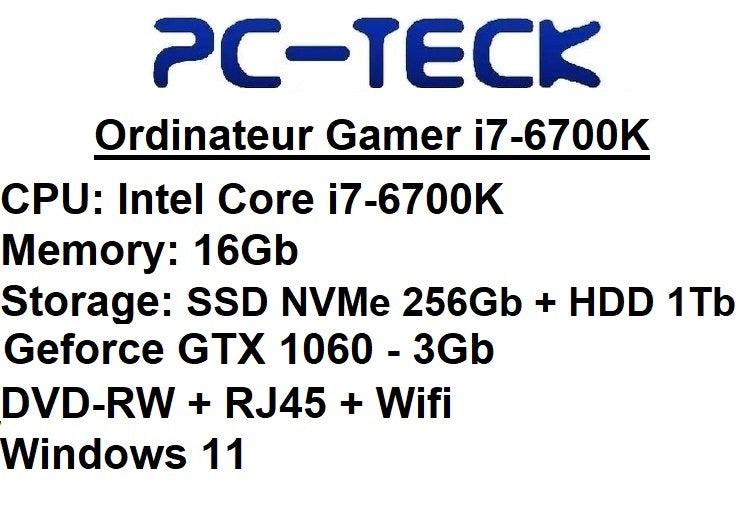 Gamer i7-6700K - PC reconditionné