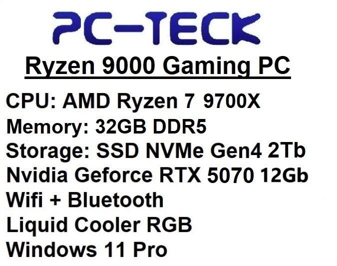 PC-TECK - Ryzen 9000 Gaming PC