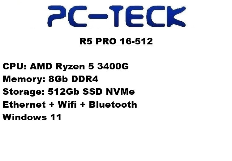 PC-TECK - R5 PRO 16-512 - Desktop PC