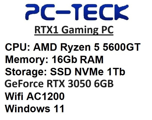 PC-TECK - RTX1 Gaming PC
