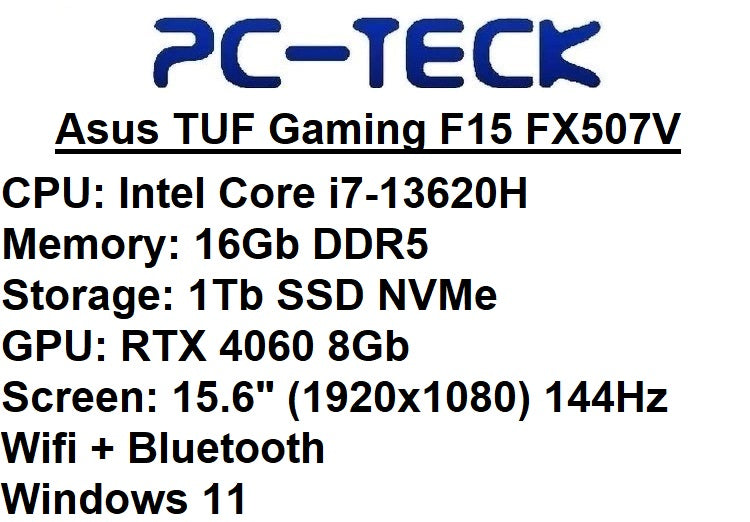 Asus TUF Gaming F15 FX507V - Gaming Laptop