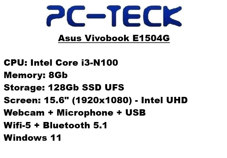 Asus Vivobok E1504G - Laptop